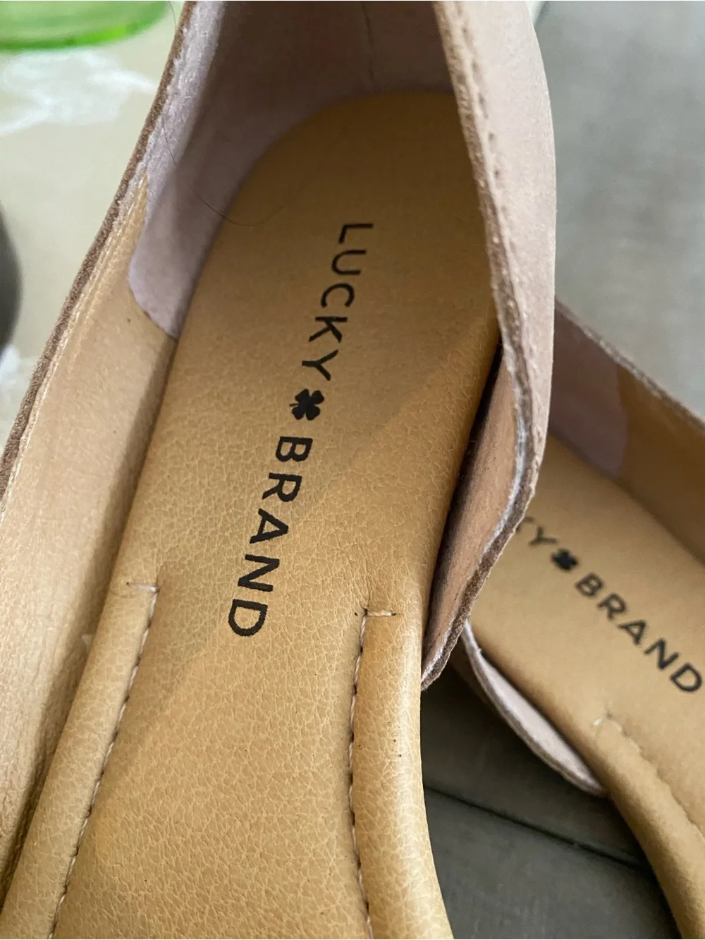 Lucky Brand Blush-Tan D'Orsay Leatherette Flats
